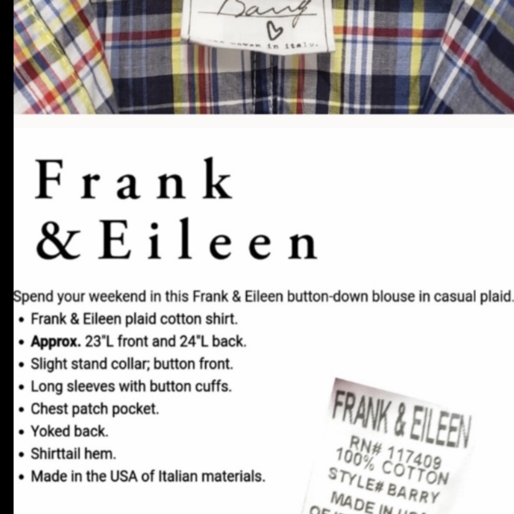 Nwot Frank And Eileen Button Down - image 4